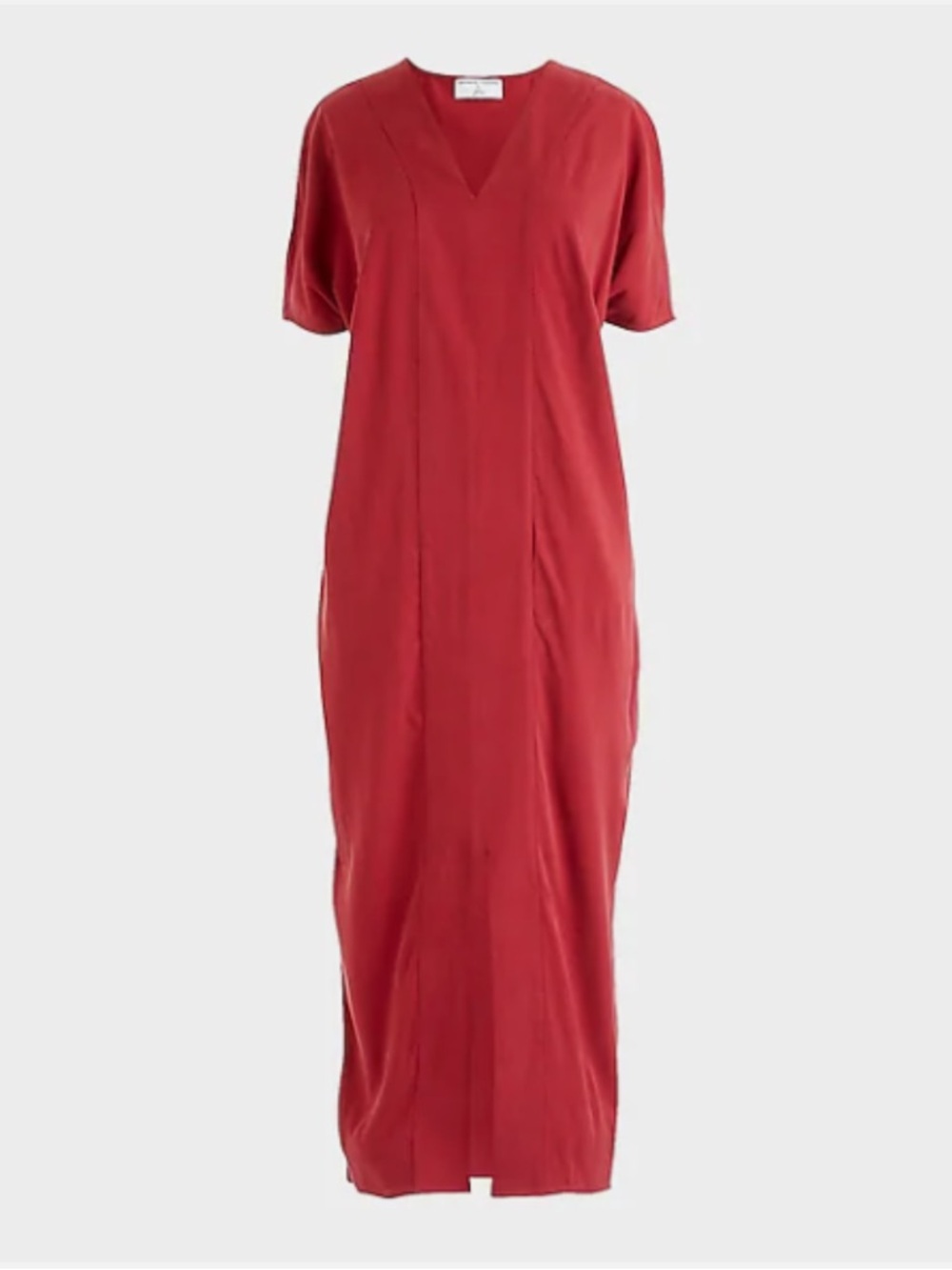 J.Crew x Universal Standard Ruby Red Cupro Tunic Dress – Silky, Elegant